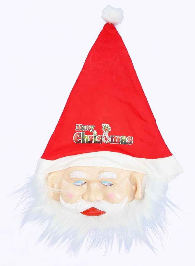 Partunay 1 Pcs Funny Kids Santa Clause Mask Christmas Tree Spring Cap Hat Christmas Costume for Kids Adults Christmas Xmas Party Props Favor Christmas Gift For Kids